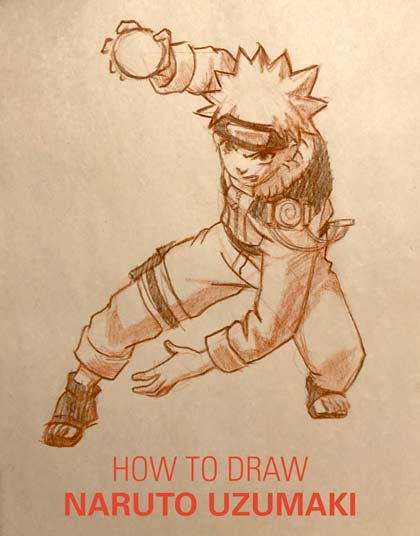 How to draw Naruto Uzumaki easy – simple – fast – quick Step by Step Tutorial